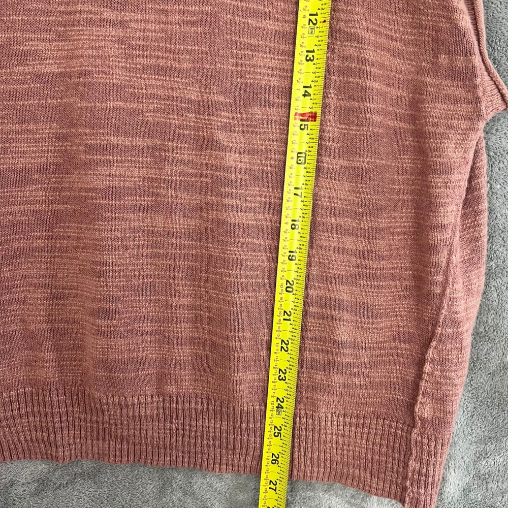 Everlane Muscle Sweater Vest‎ Womens XXL Dusty Rose Linen Organic Cotton - Picture 9 of 9
